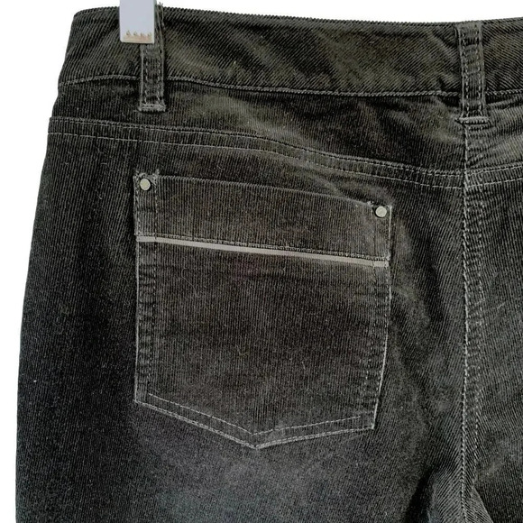 White House Black Market Sleek Bootcut Corduroy Pants Stretchy Size 10R Black - Picture 10 of 16